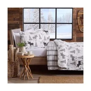 Lodge Juego de colcha para cama de matrimonio con 2_2