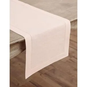 Solino Home Camino de mesa de lino con punto vainica_2