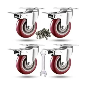 Ruedas giratorias resistentes juego de 4 unidades con freno_1
