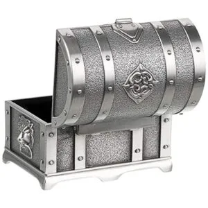 Hipiwe Joyero de metal vintage en el pecho de la baratija