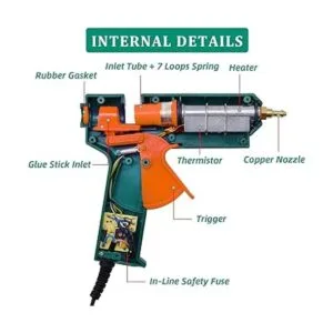 Pistola de pegamento caliente de tamaño completo 150