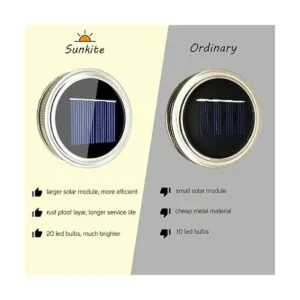 Luces solares para tarros de masón paquete de 8 unidades_2