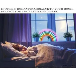 QiaoFei Letreros de luz de neón arcoíris decoración de_5