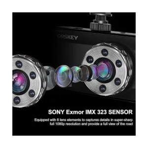 ORSKEY Dash Cam Front and Rear 1080P Full HD Dual Dash_2