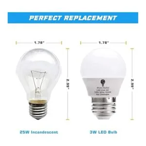 BlueX Paquete de 8 bombillas LED G14 de 3 W de 5000 K_3