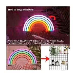 QiaoFei Letreros de luz de neón arcoíris decoración de_6