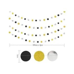 Decor365 Guirnalda de puntos circulares dorados_4