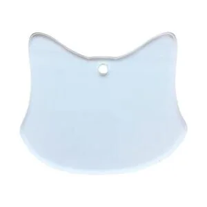 10pcs Acrílico en Blanco Mini Gato Cabeza Llavero Claro_1