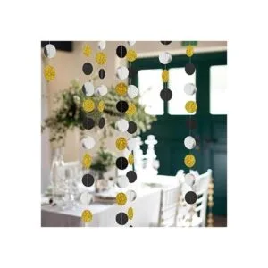 Decor365 Guirnalda de puntos circulares dorados_5