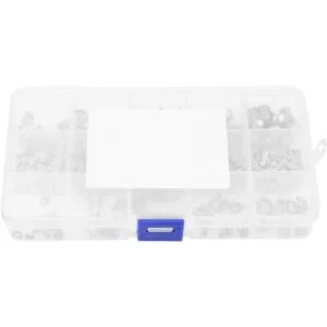 Juego surtido de 250 remaches sólidos moleteados M2 M3 M4