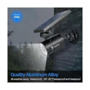 Solar Motion Sensor Light Outdoor of 2 1400Lumen