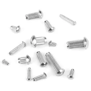 Juego surtido de 250 remaches sólidos moleteados M2 M3 M4