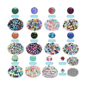 Glass Beads for Jewelry Making1400Pcs Over 120 Different