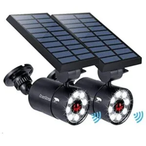 Solar Motion Sensor Light Outdoor of 2 1400Lumen