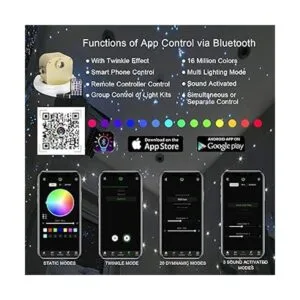 AKEPO Luces de fibra óptica parpadeantes RGBW de 16 W_3