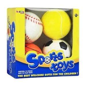 Kiddie Play Juego de 4 pelotas para niños pequeños de 1 a_5