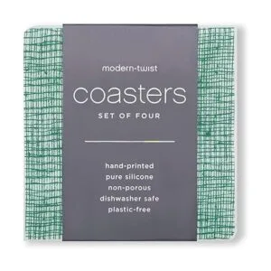 MODERNTWIST Juego de 4 posavasos 100 silicona libre de