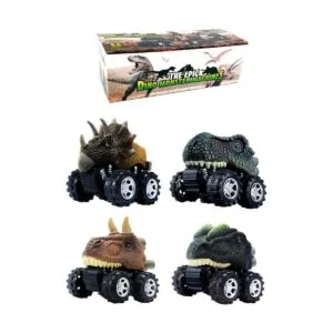 DINOBROS Juguetes de dinosaurio para coche paquete de 4_2
