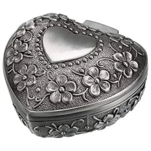 Hipiwe Joyero vintage con forma de corazón Estuche