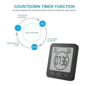 Reloj de pared de ducha impermeable Sunsbell digital de_6