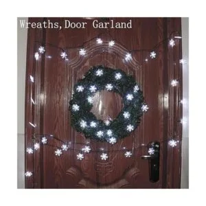 Mankinlu Cadena de luces solares para copo de nieve