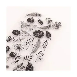 Dandelion Sello de goma diseño de hojas de flores y_4