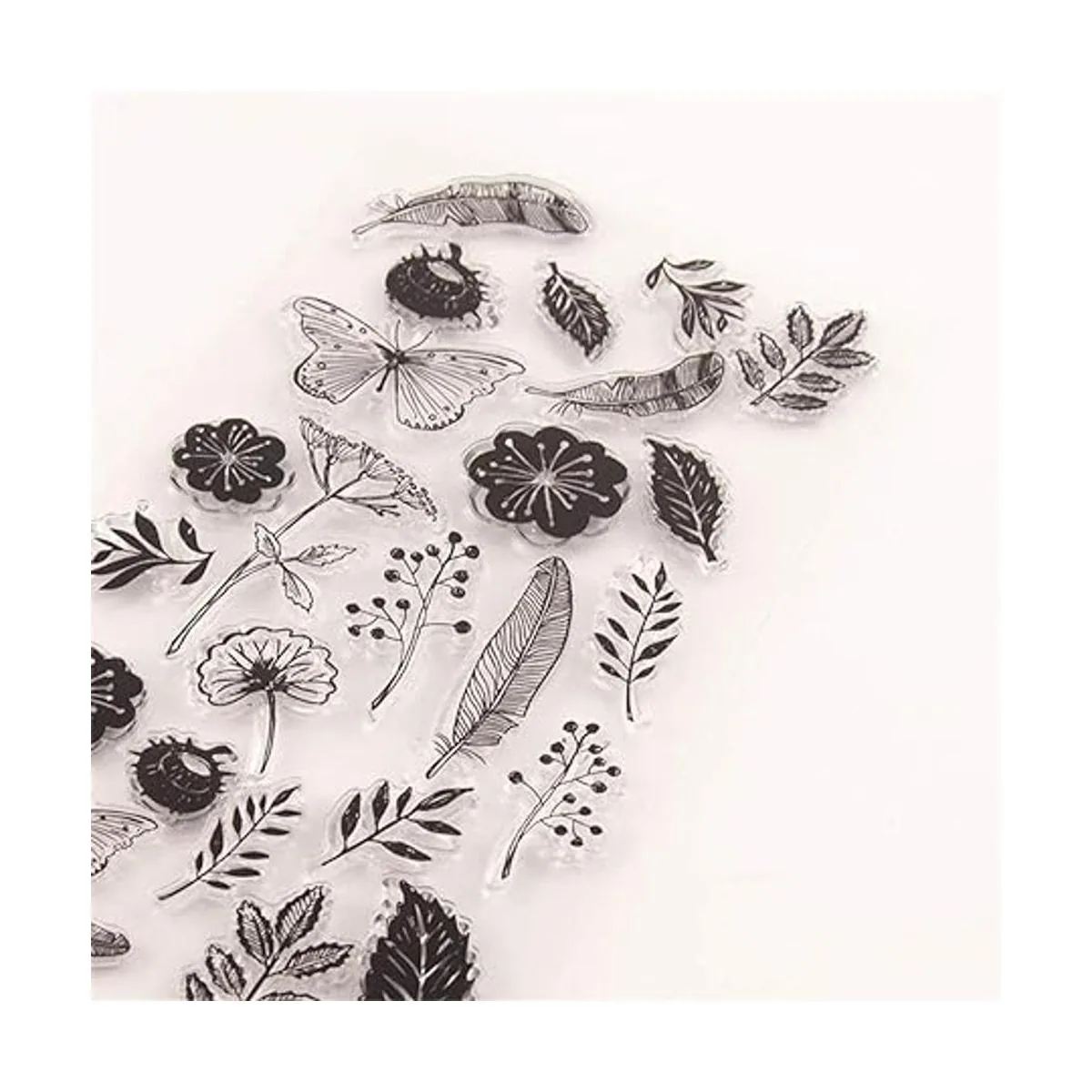 Dandelion Sello de goma diseño de hojas de flores y_4