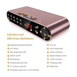 Antimi Altavoces Bluetooth con radio FM reproductor de_5