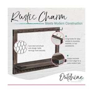 OUTSHINE Organizador de joyas de pared Organizador de_5