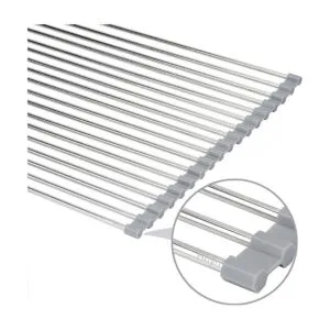 Hhyn Escurridor enrollable para el lavaplatos acero