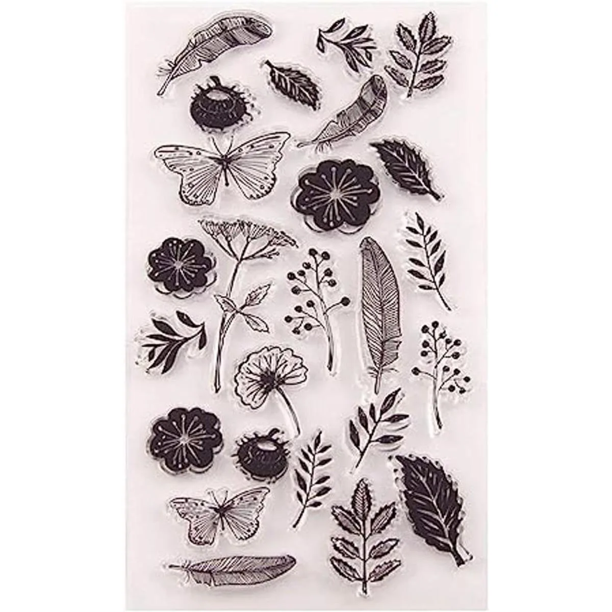 Dandelion Sello de goma diseño de hojas de flores y_1