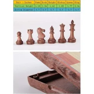 Juego de ajedrez magnético plegable 11.3 x 9.7 in juego_3