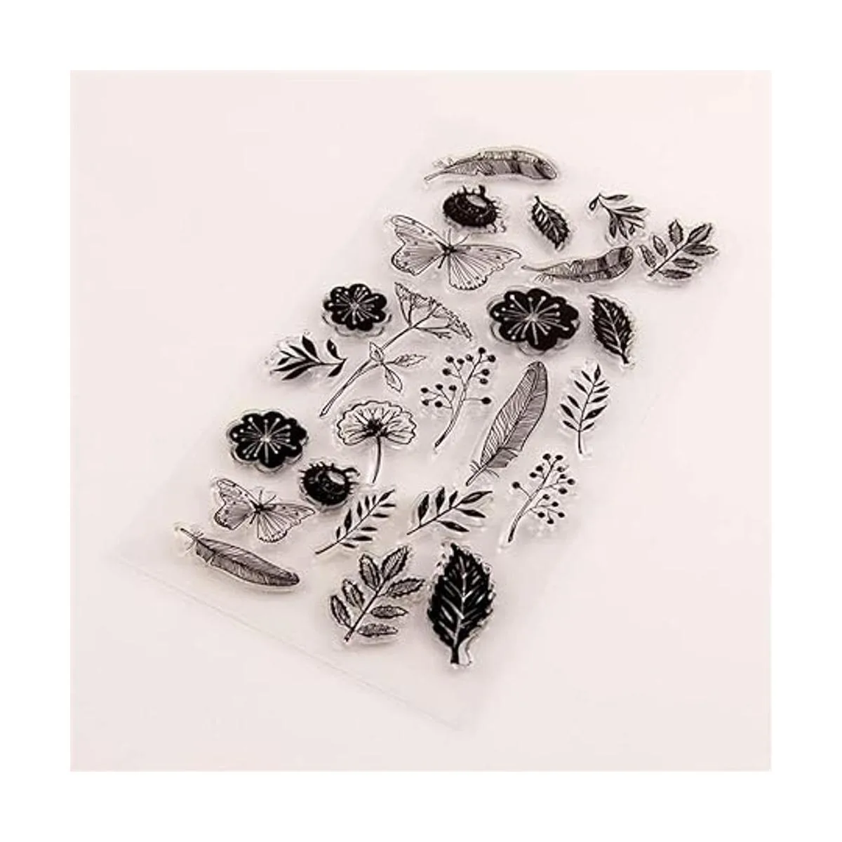 Dandelion Sello de goma diseño de hojas de flores y_3