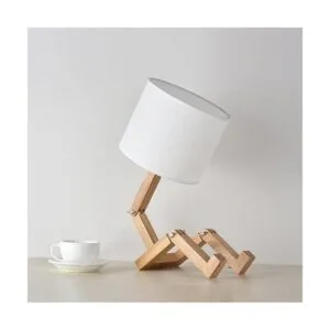 ELINKUME Lámpara de noche de robot pantalla de tela a_3