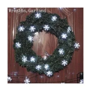 Mankinlu Cadena de luces solares para copo de nieve