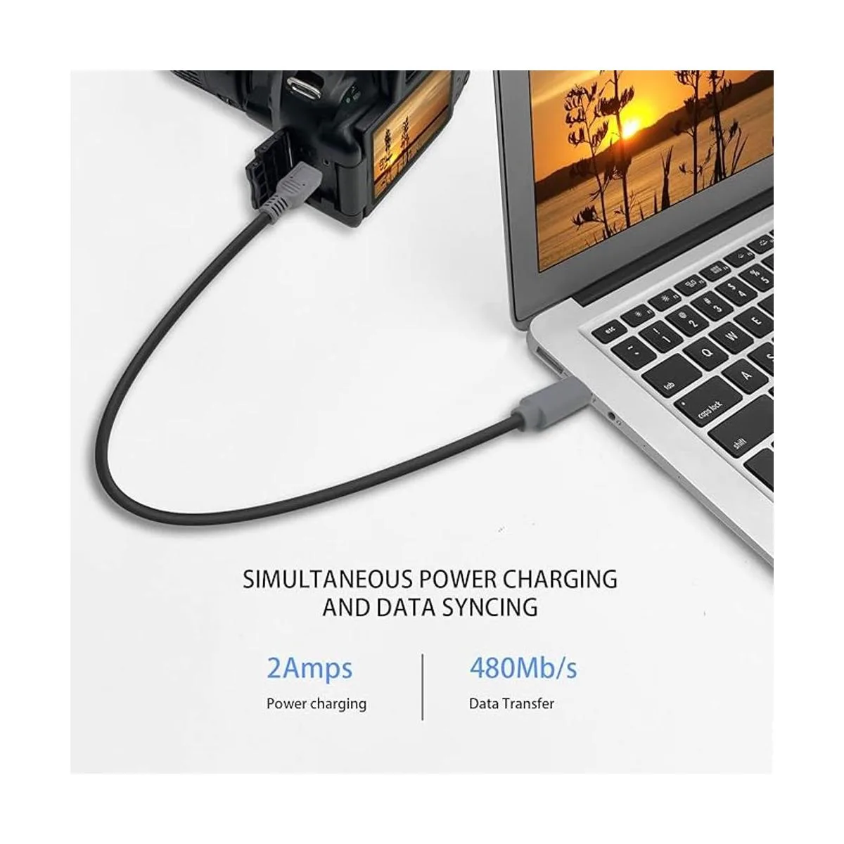 Duttek USB C a Mini USB OTG Cable USB C Macho a Mini USB