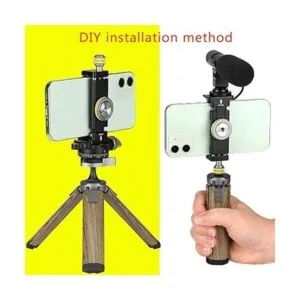 Adaptador de montaje de trípode de abrazadera de teléfono