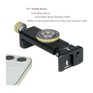 Adaptador de montaje de trípode de abrazadera de teléfono