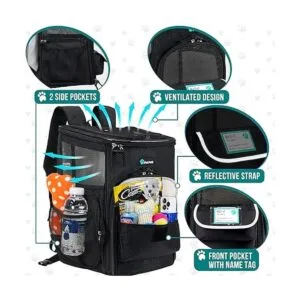 PetAmi Mochila para perros y gatos pequeños Aprobado