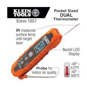 Klein Tools IR07 Termómetro digital LCD de doble_2