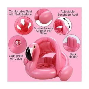 Flamingo Anillo de natación para bebé con UPF 50_5