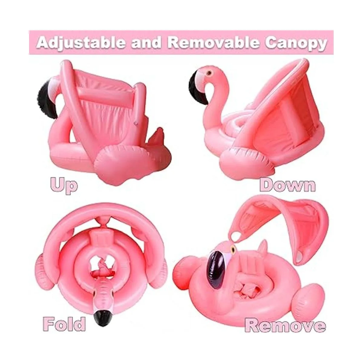 Flamingo Anillo de natación para bebé con UPF 50_4