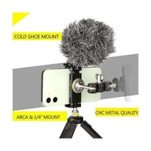 Adaptador de montaje de trípode de abrazadera de teléfono