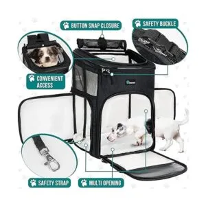 PetAmi Mochila para perros y gatos pequeños Aprobado