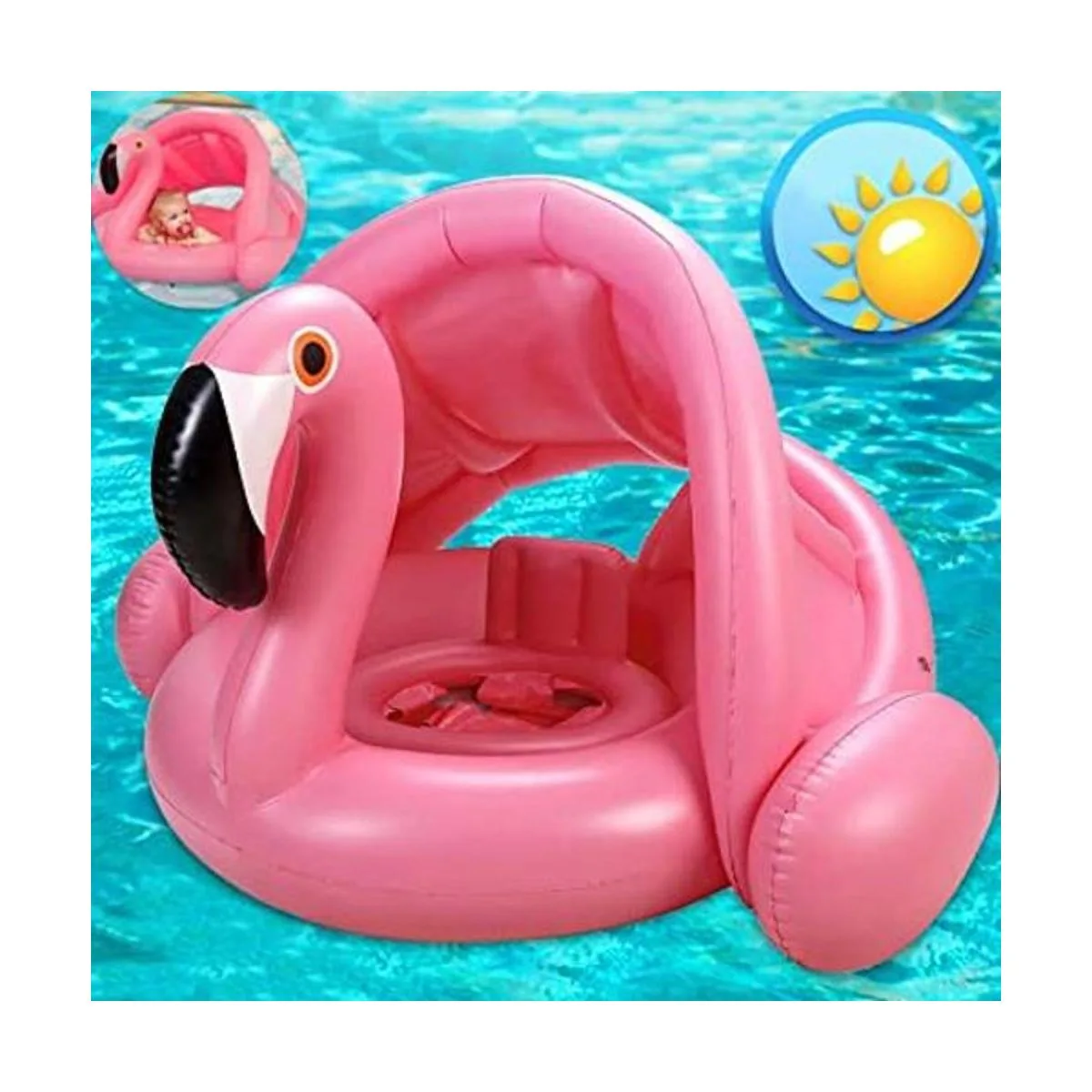 Flamingo Anillo de natación para bebé con UPF 50_1