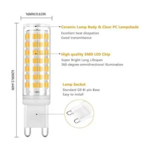 Bombilla LED G9 regulable 6 W blanco cálido 3000 K G9_4