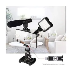 Adaptador de montaje de trípode de abrazadera de teléfono