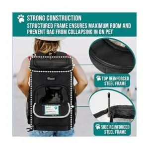 PetAmi Mochila para perros y gatos pequeños Aprobado