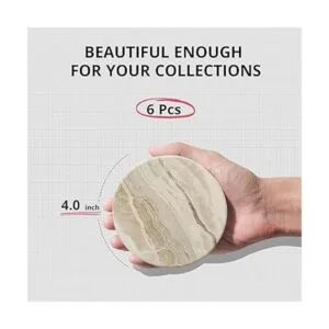 LIFVER Posavasos absorbentes con soporte juego de 6_3