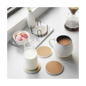 LIFVER Posavasos absorbentes con soporte juego de 6_5